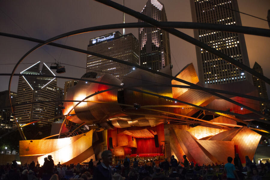Grant Park Music Festival at night