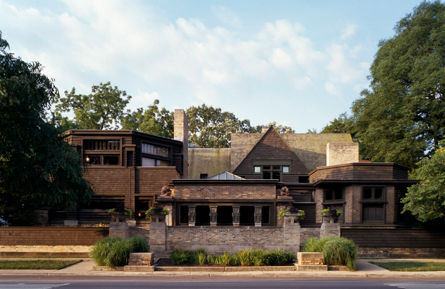 The exterior of Frank Llyod Wright Home and Studio in Oak Park